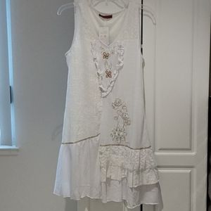 New White Summer V-Neck Dress (NWT)